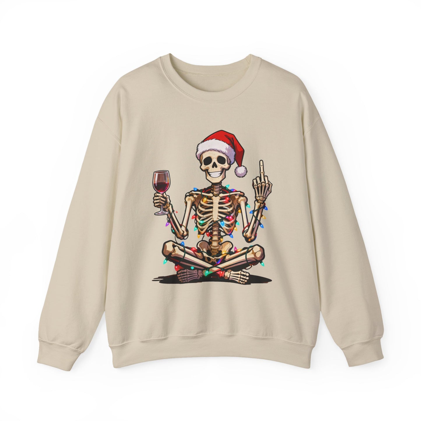 Wine Lover Holiday Sweatshirt | Naughty Holiday Humor | Ugly Sweater Party