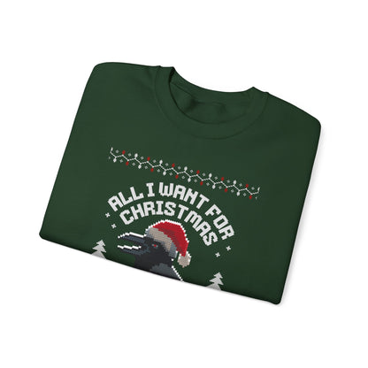 All I Want for Christmas | Holiday Apparel | Ugly Sweater | Christmas Humor Sweatshirt