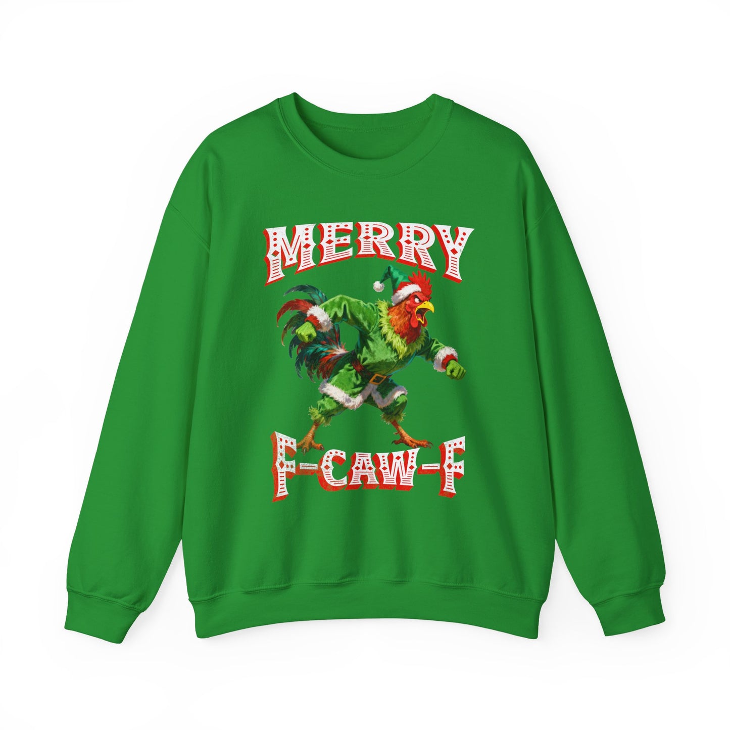 Merry F-CAW-F | Grumpy Christmas Sweatshirt | Funny Holiday Top | Ugly Sweater Party