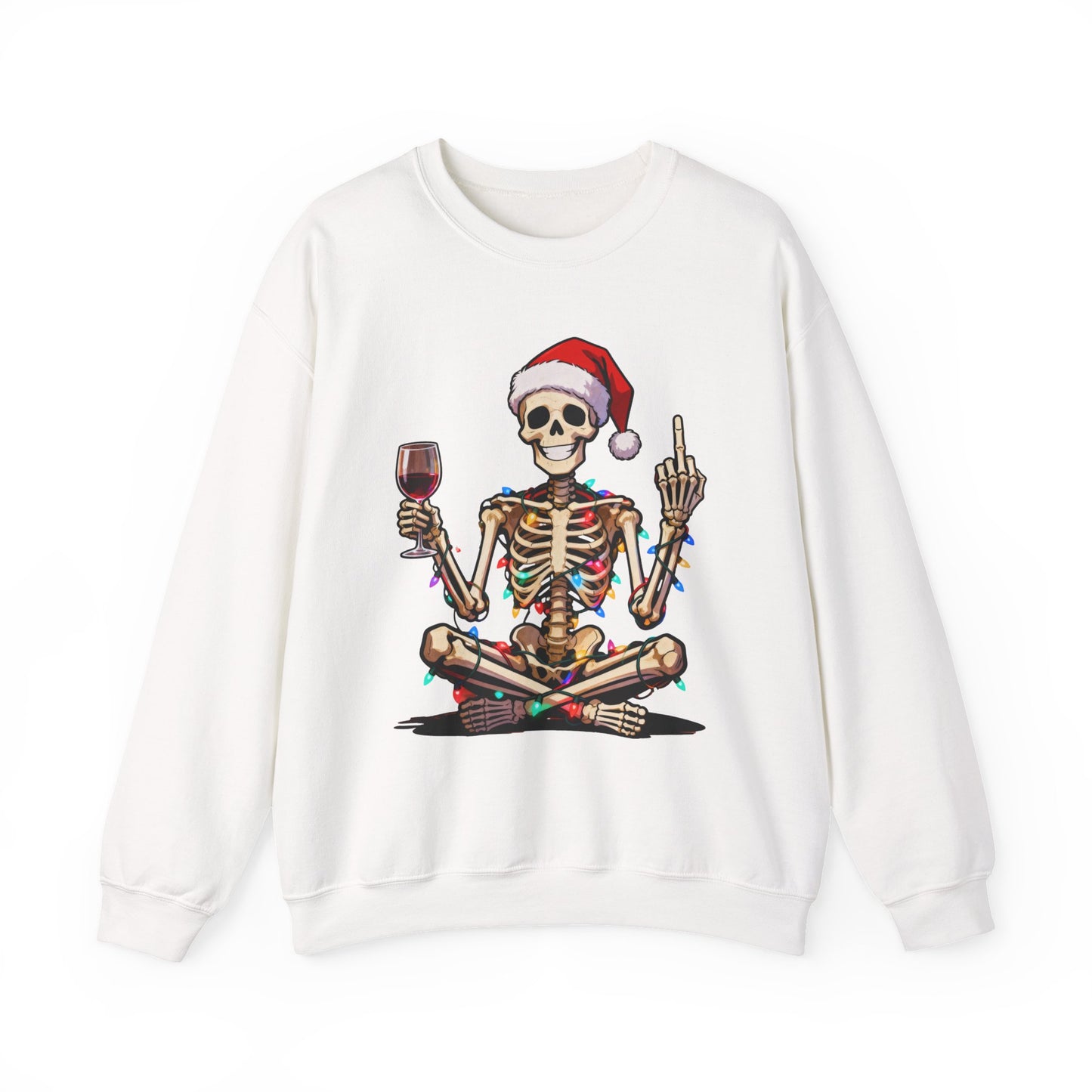 Wine Lover Holiday Sweatshirt | Naughty Holiday Humor | Ugly Sweater Party