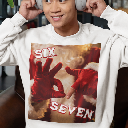 Funny 67 Six Seven Meme Christmas Sweatshirt