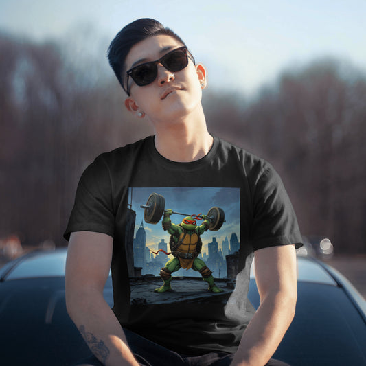 Cowabunga Meets Gains Tee