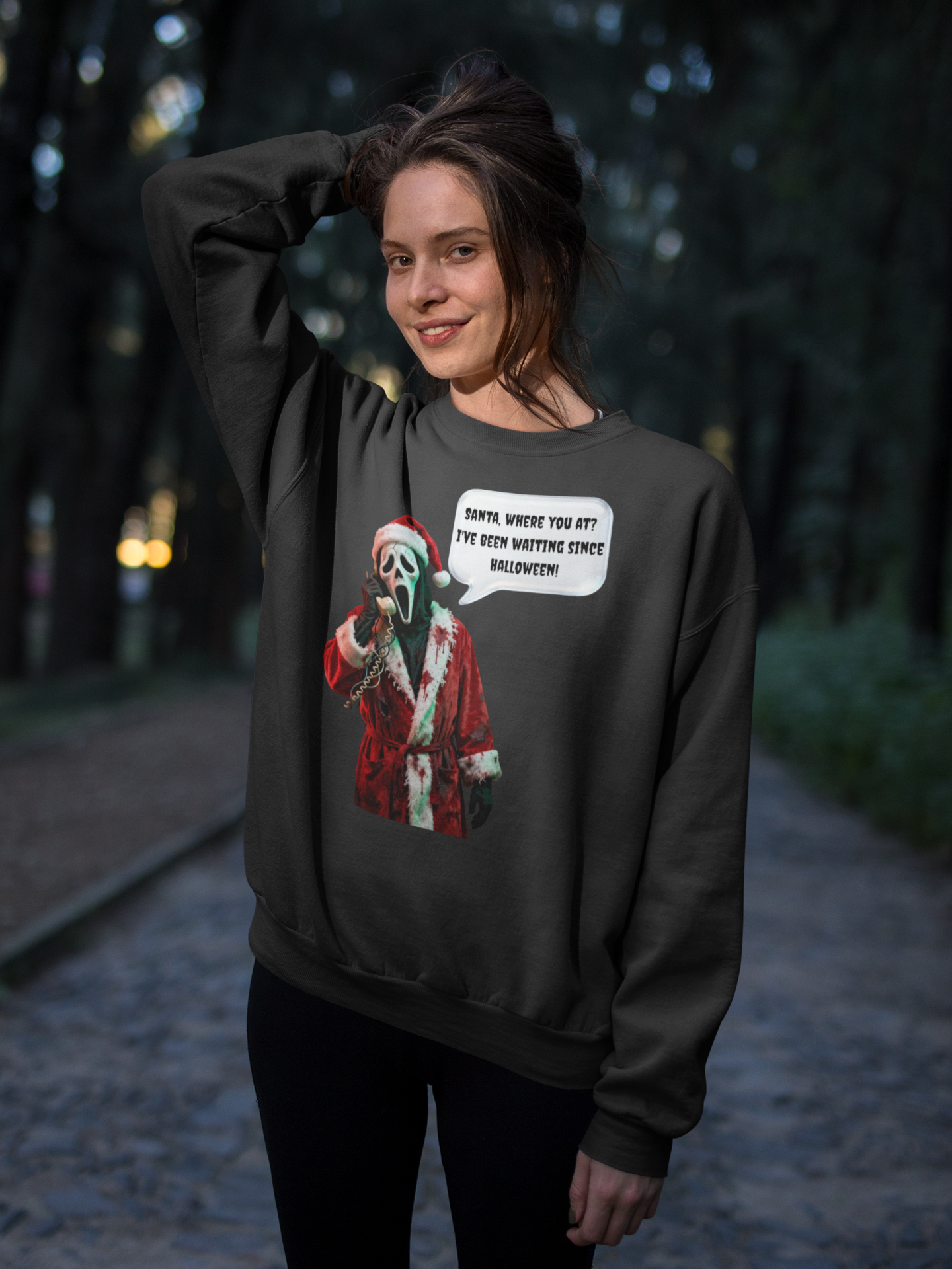 Scream Christmas Sweatshirt | Spooky Christmas Sweatshirt