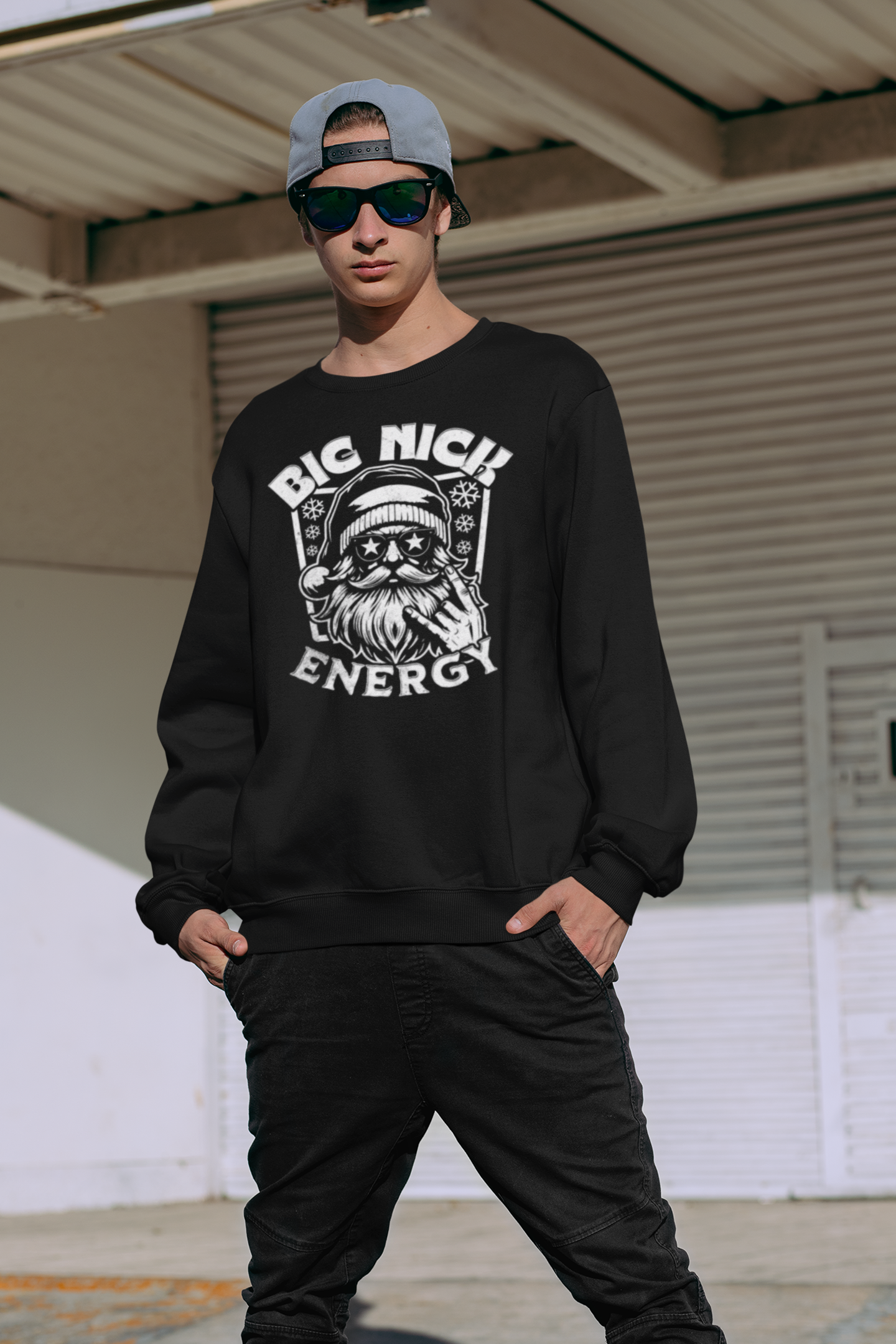 Big Nick Energy Christmas Sweatshirt | Trendy Retro Holiday Sweatshirt