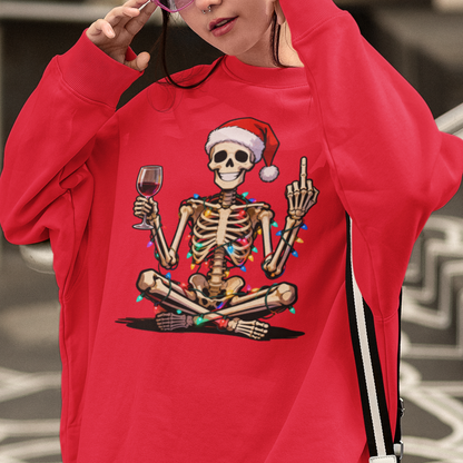 Wine Lover Holiday Sweatshirt | Naughty Holiday Humor